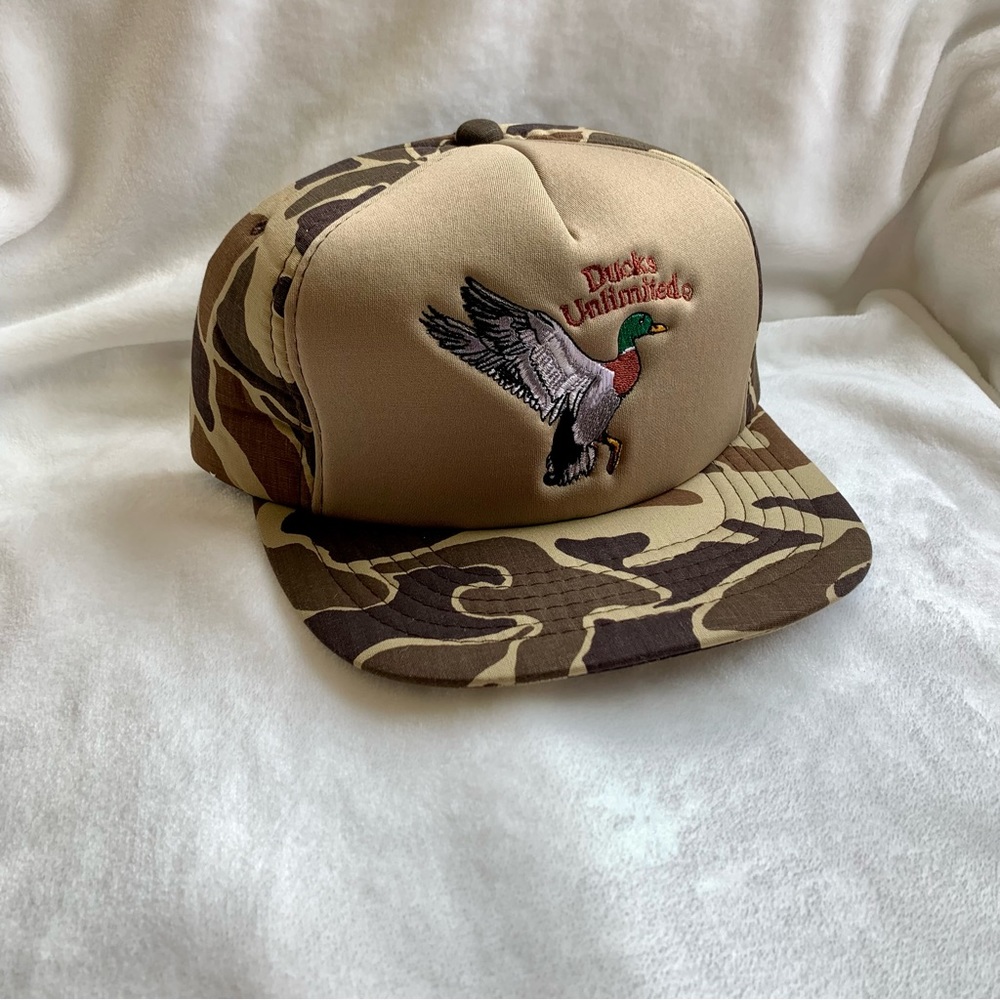 Vintage Embroidered Ducks Unlimited Snapback Hat